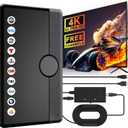 TV Antenna Indoor Outdoor 2026 for Smart/Old TV for Long Range 360 Reception and Local Channels Digital HD Antenna with Amplifier Signal Booster Supports 8K 4K 1080p - 26.2 ft HDTV Coax Cable