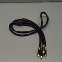 Dual 2RCA Male to 2RCA Male Stereo Audio Cable, Double-Shielded (OD 8.0mm), for Amplifiers, AV Receivers, Hi-Fi System (4 Feet)