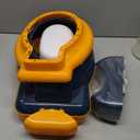 Potty Training Toilet, Realistic Potty Training Seat, Toddler Potty Chair with Soft Seat, Removable Potty Pot, Toilet Tissue Dispenser and Splash Guard, Non-Slip for Toddler& Baby& Kids (Navy Blue, Yellow)