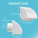 4 Inch Dryer Vent Cover Outside, HG Power Metal Exterior Vent Cover with Removable Screen & Cushioned Non-Return Flap, Air Wall Vent for House, Range Hood, AC, Opening Diameter: 3.81" White