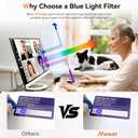 [2-Pack] 23.8 Inch Computer Blue Light Blocking Screen Protector for 16:9 Widescreen Monitor, Anti Glare Anti-UV Eye Protection Desktop PC LED Monitor Filter, Removable Anti-Scratch Screen Film 23.8in