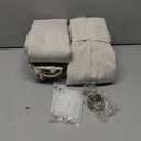 63 Inch Semi Sheer Curtains 2 Panel Set for Kitchen Dining Small Windows Pinch Pleated Neutral Boho Light Filtering Flax Linen Beige Curtains Privacy Pinch Pleat Back Tab for Living Room Bedroom