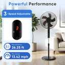 NEWBULIG 17" Pedestal Fans with Remote, Oscillating Standing Fan with 3 Speed & 3 Model, Quiet Timer Stand Up Fan for Indoor, Bedroom, Living Room, Adjustable Height & Tilt Head, Easy Assembly