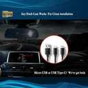 Dash Cam Power Adapte (10-Pin Type D) for Jeep/Dodge/RAM/Chrysler 2019+, Connects to Rearview Mirror Plug & Play, Built-in USB Power Source, Easy to Install.