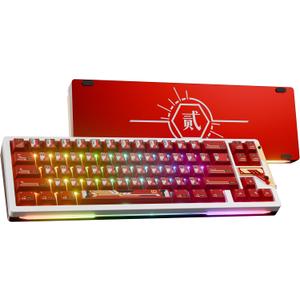 OOCTPK Chilkey Slice68 HE Mechanical Keyboard Gaming Keyboard Wired, 68% Hot Swappable Custom Hall Effect Aluminum Keyboard with Flux Switch, Rapid Trigger, 8K Polling, RGB Magnetic Switch, for PC Mac