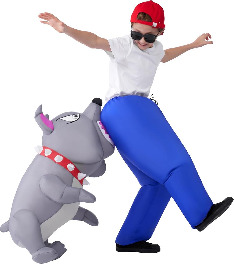 Spooktacular Creations Kids Halloween Inflatable Costumes, Biting By a Dog Inflatable Blow-up Costume Halloween Themed Party, One Size