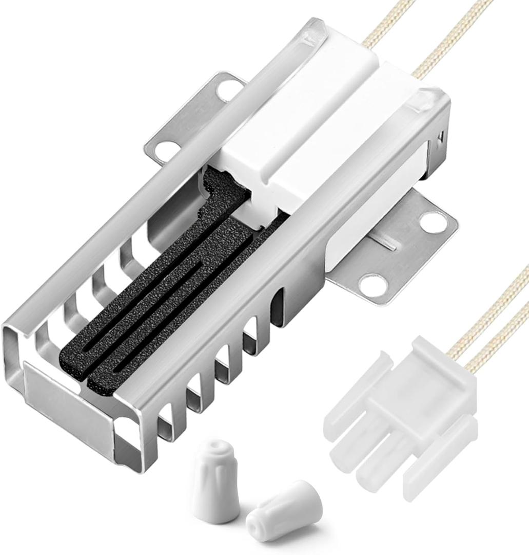 WB13K21 Gas Range Oven Flat Igniter with Connector Plug, Oven Igniter for G-E Hot-point Ken-more Gas Stove, Replaceable Norton-501a AP2020569 PS231280 WB13T10045