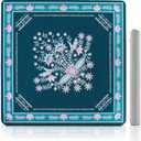 Mahjong Mat 32 x 32 Inch Portable Mahjong Mat for Table with Noise Reduction, Non-Slip Rubber Backing, Mahjong Table Mat Featuring Carrying Bag for Poker, Dominoes, Board, Tile & Card Play (Green)