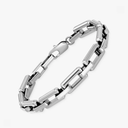 Bracelets for Men,Black Stainless Steel for Men Bracelets,Trendy Paperclip Short Bracelets Gifts for Husband Father Friends