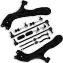 14PCS Front Upper Lower Control Arm Stabilizer Sway Bar End Link Inner Outer Tie Rod End Link for Toyota 2006 2007 2008 2009 2010 2011 2012 2013 2014-18 RAV4, K750043 K750257 K620587 K620586