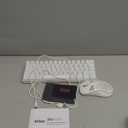 RedThunder 60% Wireless Gaming Keyboard and Mouse Combo, 2500mAh Rechargeable Battery, Ultra-Compact Small RGB Mechanical Feel Keyboard, Lightweight Honeycomb Optical Mouse for Gaming/Business, White