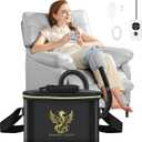 Cold Therapy Machine with Programmable Timer, Portable Ice Machine for Knee After Surgery, Knee Replacement Recovery System with Compression Pads for Shoulder, Hip, Ankle (Black)