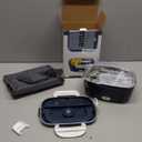 Electric Lunch Box Food Heater - 3 in 1 Portable Leakproof Heated Lunch Box for Car/Home/Adults with 1.5L Removable 304 Stainless Steel Container, Max 80W, 12V/24V/110V (DarkBlue)