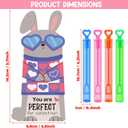 2 x LEASEN 32 Pack Mini Bubble Wands with Valentines Animal Themes Greeting Cards for Kids, Valentine's Day Gifts Classroom Exchange Gift Set, School Prizes Party Favor
