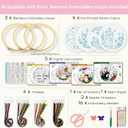 Embroidery Kit for Beginners, 4 Sets Cat Embroidery Kits, Needle Point Kits for Adults Beginner, with Full Package Sewing Supplies and Detailed Easy-to-Follow Instructions, Gift for DIY Lovers