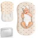 Muslin Baby Lounger Cover 2 Pack, Baby Wedge Pillow Cover for Newborn, Restnest Bed Lounger Pillow for Boys Girls Infant, Breathable and Soft - Covers Only