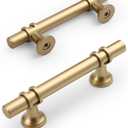 Amerdeco 10 Pack Matte Gold Cabinet Pulls 3 Inch(76MM) Hole Centers Kitchen Cabinet Handles Cabinets Hardware Drawer Pulls ZH0058