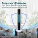 LEVOIT Tower Fan for Bedroom, 90 Oscillating Standing Fan with 28dB Quiet for Sleep, 25ft/s Velocity, 12H Timer, 5 Speeds 4 Modes, Remote, Bladeless Room Fan for Home, Office, Indoor, 36 inch, White
