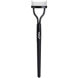 Eyelash Comb MSQ Eyelash Separator Mascara Applicator Eyelash Definer With Comb Cover Arc Designed Cosmetic Brushes Tool Black (1PCS)