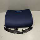 Everlasting Comfort Lumbar Support Pillow for Office Chair - Memory Foam Back Cushion for Chair, Car, Couch - Lumbar Pillow Promotes Better Posture, Back Pain Relief - Ideal for Gaming and Desk Chairs (F. Navy Blue)