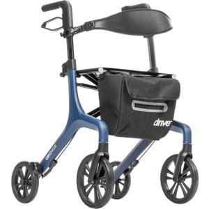 Drive Medical AeroWalk Ultra-Lite Rollator, 15.2 lb, 20" Seat Height, Blue