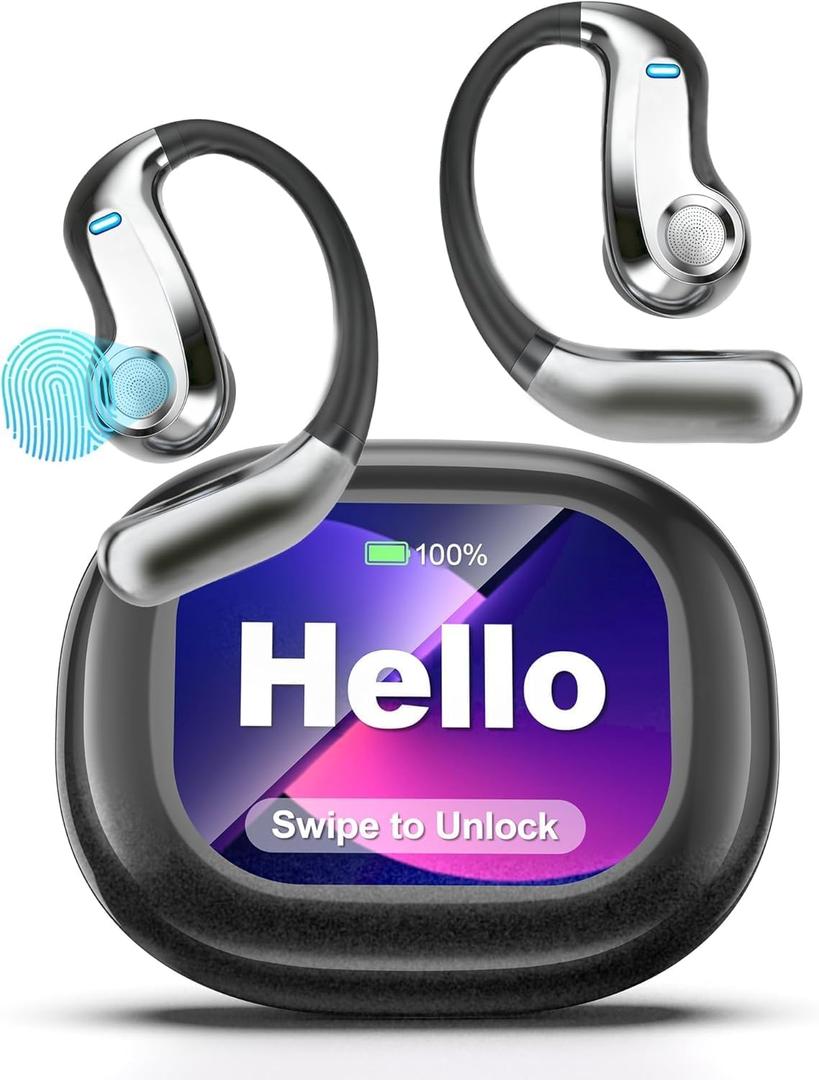 Real-Time AI Translation Earbuds 168 Languages Translator Earphones, Audifonos Traductores Ingls Espaol, Bluetooth 5.4, OWS Open Ear & LCD Touch, Translating Device for Travel Meetings Learning