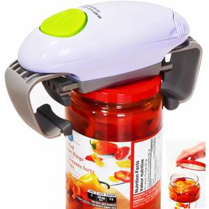 Electric Jar Opener for Arthritis Hands, Automatic Glass Jar Opener for Seniors, Bottle Opener for Weak Hands RA Suffers, Powerful Kitchen Gaget Suitable for Different Sizes of Jars