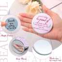 Thyle 50 Pcs Inspirational Compact Mirror Bulk Employee Appreciation Gift 2.76'' Round Portable Pocket Hand Mirror Thank You Gift for Women Group Social Worker Nurse Volunteer (Classic Color)