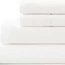 UGG Queen Sheet Set 4-Piece Luxury Cooling Sheets Deep Pockets Premium Bedding with 2 Pillow Shams Hypoallergenic Machine Washable Soft Lightweight Bed Set for Bedroom, Queen, White (Hedi)