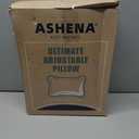 Adjustable Bed Pillows Queen Size Set of 2 - Cooling Bamboo Cover, Custom Loft Pillow for Sleeping - Bedding for Back, Stomach or Side Sleepers