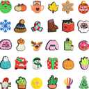 30PCS Silicone Focal Beads for Pens & Keychain Making, Bulk Christmas Halloween Theme Silicone Charms for DIY