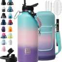 DYSANKY Insulated Water Bottle | Thickened Stainless Steel for Gym and Hiking with Straw, Carrier Bag, Handle Strap | BPA-Free 87 oz