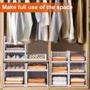 Wanheart Stackable PP Material Drawer Boxes for Wardrobe Storage Foldable Wardrobe Storage, Suitable for Bedrooms White 4-Piece Set (Small, Short Model)