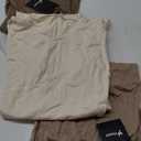 Ficerd 3 Pack Women's Maternity T Shirts, Short Sleeve Side Split Pregnancy Tops Casual Crew Neck Pregnant Tees Mama Clothes (Coffee, Khaki, Cream, S)