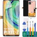 OLED for Google Pixel 7 Screen Replacement for Google Pixel 7 LCD Digitizer Repair Kits for Google Pixel 7 GVU6C GQML3 Display Touch Screen Assembly Replacement with Frame (with Fingerprint)