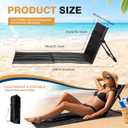 Vicenpal Foldable Beach Lounge Chairs Mats,Black,2 Pack | Low Beach Chair, Portable Lounger, Back Support, Carry Bags, Poolside, Sunbathing, Tanning, Camping, Picnic, Lawn, Backyard