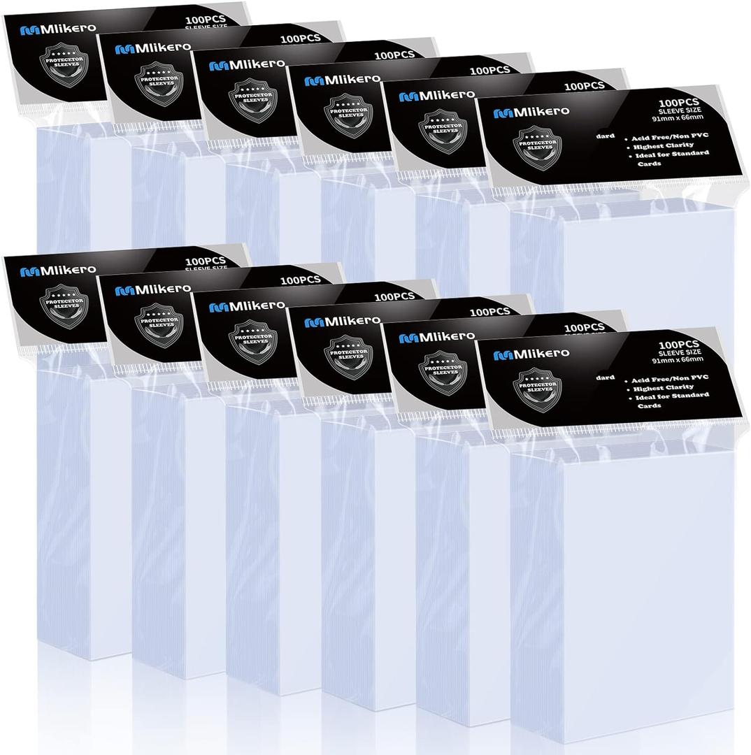 1200 Count Card Sleeves, Clear Baseball Card Sleeves, Soft Trading Card Sleeve Fit for MTG, TCG, Baseball Cards, Football Cards, Game Cards