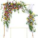 Over The Table Rod Stand with Clamps Adjustable Table Balloon Arch Stand for Party Wedding Anniversary, 34 to 98.43 Length, 30.25 to 47.25 Height(Color:Gold)