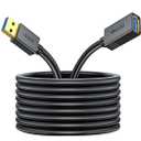 VCZHS Tech USB Extension Cable 15ft, USB 3.0 Extender for High-Speed Data Transfer & Charging, Durable & Flexible for Mouse, Keyboard, Printer, Flash Drive, Webcam, and More