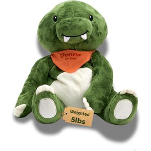 Lilly's Love Weighted Stuffed Animal, 5lb | Sensory Plush for Kids & Adults | Machine Washable Plushie w/Removable Inner | Calming Weighted Stuffed Animal for Anxiety, Donnie The Dino