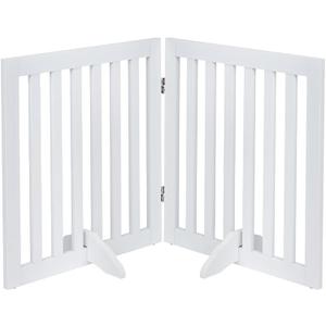 unipaws 24”H Free Standing Pet Gate for Dog Cat, 40”Wide Wooden Dog Gates