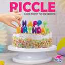 Riccle 88 pcs Cake Decorating Kit with Cake Turntable - Includes 50 Disposable + 2 Reusable Piping Bags and Tips Set, 24 Icing Piping Tips, 2 Spatulas, 3 Icing Comb Scraper, Baking Supplies