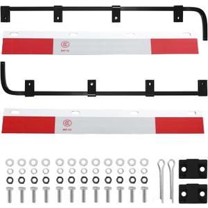 Mud Flap Hangers Kit for Semi Trucks, 29.13''Length, w/All Mounting Brackets & Hardware & Aluminum Reflective Strip Kit
