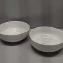 MALACASA Large Serving Bowls - 60 OZ (8") Salad Bowls Set of 2, White Mixing Bowls for Kitchen, Soup, Pasta and Dinner, Large Salad Bowls Set, Dishwasher & Oven Safe, Series REGULAR