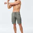 JMIERR Mens Casual Cargo Shorts - Cotton Drawstring Stretch Summer Beach Shorts Twill Chino Short with 6 Pockets (XX-Large, 01 Grey)