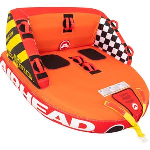Airhead Mable Towable Tube for Boating, 2 Rider Inflatable Boat Tube for Water Tubing, Heavy Duty Full Nylon Cover, EVA Foam Pads, Dual Tow Point, Patented Speed Safety Valve
