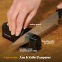 Fiskars Axe and Knife Blade Sharpener - Outdoor and Backyard Tools - Black