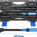 UPGRADE 3/8" Drive Click Torque Wrench,5-50Ft.Lb,Dual-Direction Adjustable 72 Tooth Click Torque Wrench for Bike, Motorcycle,Professionals & DIYers,Blue