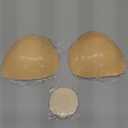 Double Sided Sticky Bra Push Up, Invisible Bra Pad Inserts for Large Breasts, Adhesive Bra for Bikini Swimsuit (Beige, Large) (Yellow)