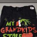 My Grandkids Stole My Heart Christmas Holiday Grandma Pajama T-Shirt Medium
